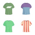 Colorful tshirt collection vector illustration Royalty Free Stock Photo