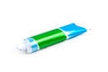 Colorful tube of toothpaste isolate on white background Royalty Free Stock Photo