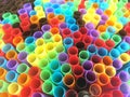 Colorful tubes in rainbow form. Royalty Free Stock Photo