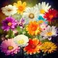 Colorful tulip flowers blooming Spring background Royalty Free Stock Photo