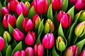 Colorful tulip flowers