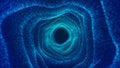 Colorful Tunnel Background. Abstract digital background. Data flow information. Concept of digital communication