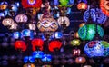 Colorful Turkish Light Lamp Hanging Light shot from Gold Souk Dubai