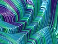 Turquoise and purple 3d fractal Royalty Free Stock Photo