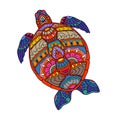 Colorful Turtle Mandala arts. isolated on white background