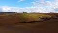 Colorful Tuscany - the typical view over the rural fields of the Acconia desert