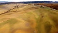 Colorful Tuscany - the typical view over the rural fields of the Acconia desert