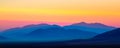 Colorful twilight over mountain range, serene landscape. Nature and tranquility concept Royalty Free Stock Photo