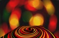 Colorful Twirl Abstract Floor On Big Bokeh Background