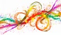 Colorful twirl of sparks Royalty Free Stock Photo