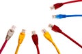 Colorful twisted pair patchcords. Royalty Free Stock Photo