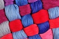 Colorful twisted skeins of floss as background texture Royalty Free Stock Photo