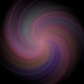 Colorful twisted spiral in black. Fantasy or artist object Royalty Free Stock Photo