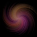 Colorful twisted spiral in black. Fantasy or artist object Royalty Free Stock Photo