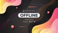 Colorful twitch design banner offline Royalty Free Stock Photo