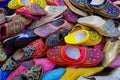 Colorful typical shoes sell display, in Casablanca