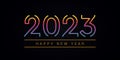 2023 colorful typography happy new year holiday background