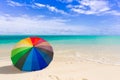 Colorful umbrella on the beach