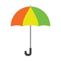 Colorful umbrella in flat style isolated on white background