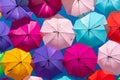 Colorful umbrellas background