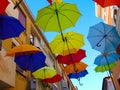 Colorful Umbrellas in the beautiful Croatia