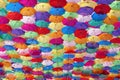 Colorful umbrellas decorating a street in agueda