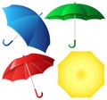 Colorful umbrellas set