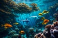 COLORFUL UNDER FISHES UNDER WATER GENERATED BY AI TOOL