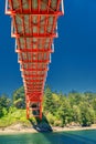 Colorful underside of Rainbow Bridge near La Conner