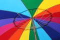 Colorful underside of an summertime umbrella
