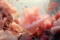 Colorful underwater scene of corals and sea anemones Royalty Free Stock Photo