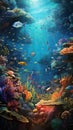 A Colorful Underwater Wallpaper of Marine Marvels