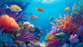 Colorful Underwater World, Made with Generative AI