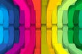 Colorful unevenness abstract background 3D Royalty Free Stock Photo