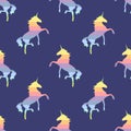 Colorful Unicorn. Magical animal rainbow seamless Pattern