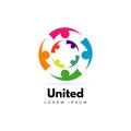 Colorful Unity People Logo Template Sign Symbol Icon