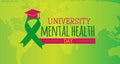 Colorful University Mental Health Day Background Illustration