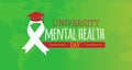 Colorful University Mental Health Day Background Illustration