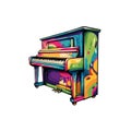 Vibrant Abstract Piano Illustration Royalty Free Stock Photo