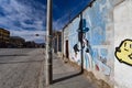 Colorful urban art depicting an Andean lady in traditonal dress on a wall in Uyuni, Bolivia