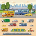 Colorful Urban Transport Concept Royalty Free Stock Photo