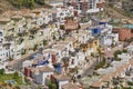 Colorful urbanization in La Herradura, AlmuÃÂ±ecar, seen from Cerro Gordo, Granada province. Spain