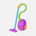 Colorful vacuum cleaner icon, cartoon style