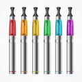 Colorful Vaporizer E-sigaret Set. Vector