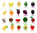 Colorful variety fruit icon.