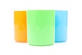Colorful variety of plastic cups Royalty Free Stock Photo