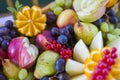 Colorful and varios heap of fruits Royalty Free Stock Photo