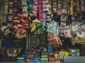 colorful and various snack products on jakarta