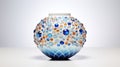 Colorful Vase With Blue And Orange Bling - Inspired By Petrina Hicks