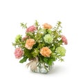 Colorful Vase of Flowers - Carnations Flower Arrangement by Florist Royalty Free Stock Photo